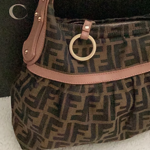 Authentic Vintage Fendi Zucca Chef shoulder bag 🤎🖤 - Picture 2 of 12